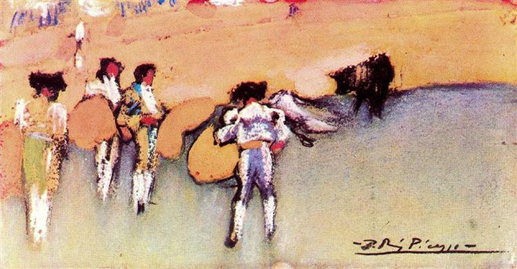 Pablo Picasso Oil Painting Bullfight The Death Of The Torero
